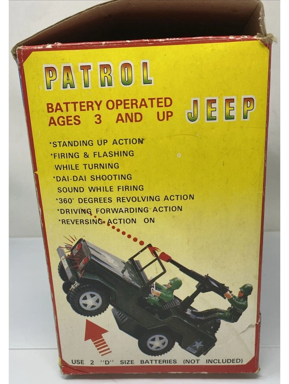 Rare Vintage Toy Army Jeep M-8401 Battery Operated 12” Long
